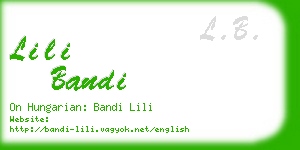 lili bandi business card
